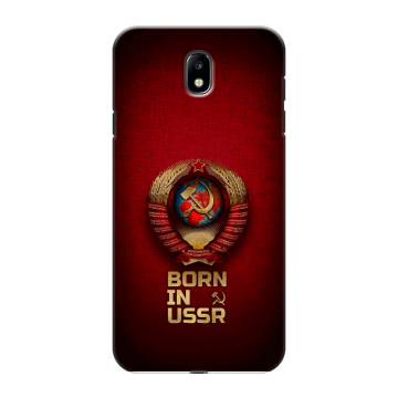 Силиконовый противоударный чехол на Samsung Galaxy J7 (2017) с принтом Флаг Герб СССР Силиконовый противоударный чехол на Samsung Galaxy J7 (2017) с принтом Флаг Герб СССР