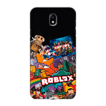 Силиконовый противоударный чехол на Samsung Galaxy J7 (2017) с принтом Roblox Роблокс Силиконовый противоударный чехол на Samsung Galaxy J7 (2017) с принтом Roblox Роблокс