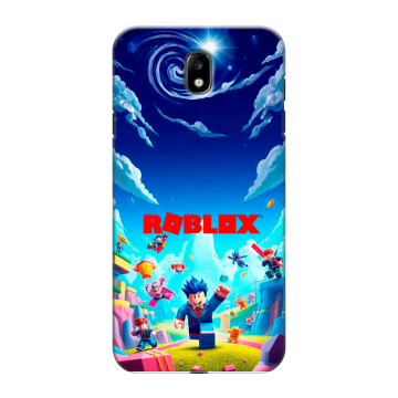 Силиконовый противоударный чехол на Samsung Galaxy J7 (2017) с принтом Roblox Роблокс Силиконовый противоударный чехол на Samsung Galaxy J7 (2017) с принтом Roblox Роблокс