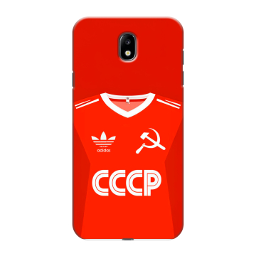 Силиконовый противоударный чехол на Samsung Galaxy J7 (2017) с принтом Флаг Герб СССР Силиконовый противоударный чехол на Samsung Galaxy J7 (2017) с принтом Флаг Герб СССР