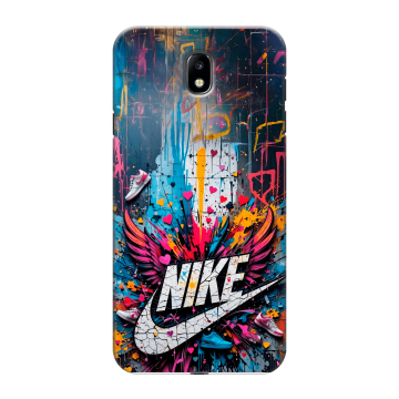 Силиконовый противоударный чехол на Samsung Galaxy J7 (2017) с принтом Nike Найк Силиконовый противоударный чехол на Samsung Galaxy J7 (2017) с принтом Nike Найк