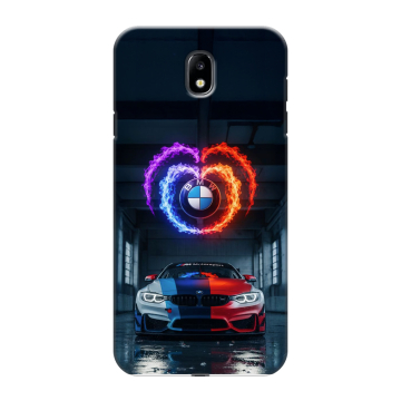 Силиконовый противоударный чехол на Samsung Galaxy J7 (2017) с принтом BMW БМВ Силиконовый противоударный чехол на Samsung Galaxy J7 (2017) с принтом BMW БМВ
