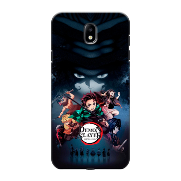 Силиконовый противоударный чехол на Samsung Galaxy J7 (2017) с принтом Demon Slayer Клинок рассекающий демонов Силиконовый противоударный чехол на Samsung Galaxy J7 (2017) с принтом Demon Slayer Клинок рассекающий демонов