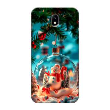 Силиконовый противоударный чехол на Samsung Galaxy J7 (2017) с принтом Новый год Силиконовый противоударный чехол на Samsung Galaxy J7 (2017) с принтом Новый год
