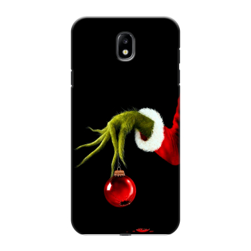 Силиконовый противоударный чехол на Samsung Galaxy J7 (2017) с принтом Новый год Гринч Силиконовый противоударный чехол на Samsung Galaxy J7 (2017) с принтом Новый год Гринч
