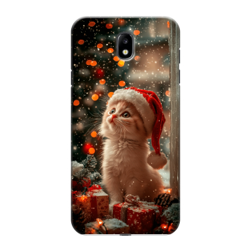 Силиконовый противоударный чехол на Samsung Galaxy J7 (2017) с принтом Новый год Силиконовый противоударный чехол на Samsung Galaxy J7 (2017) с принтом Новый год
