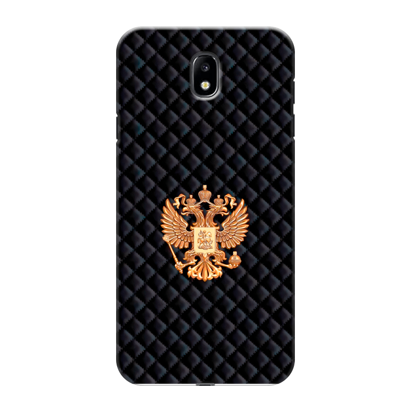 Пластиковый чехол на Samsung Galaxy J7 (2017) с принтом Герб России принт Пластиковый чехол на Samsung Galaxy J7 (2017) с принтом Герб России принт