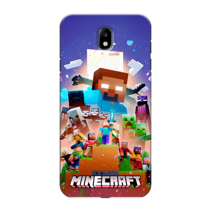 Силиконовый противоударный чехол на Samsung Galaxy J7 (2017) с принтом Майнкрафт Minecraft Силиконовый противоударный чехол на Samsung Galaxy J7 (2017) с принтом Майнкрафт Minecraft