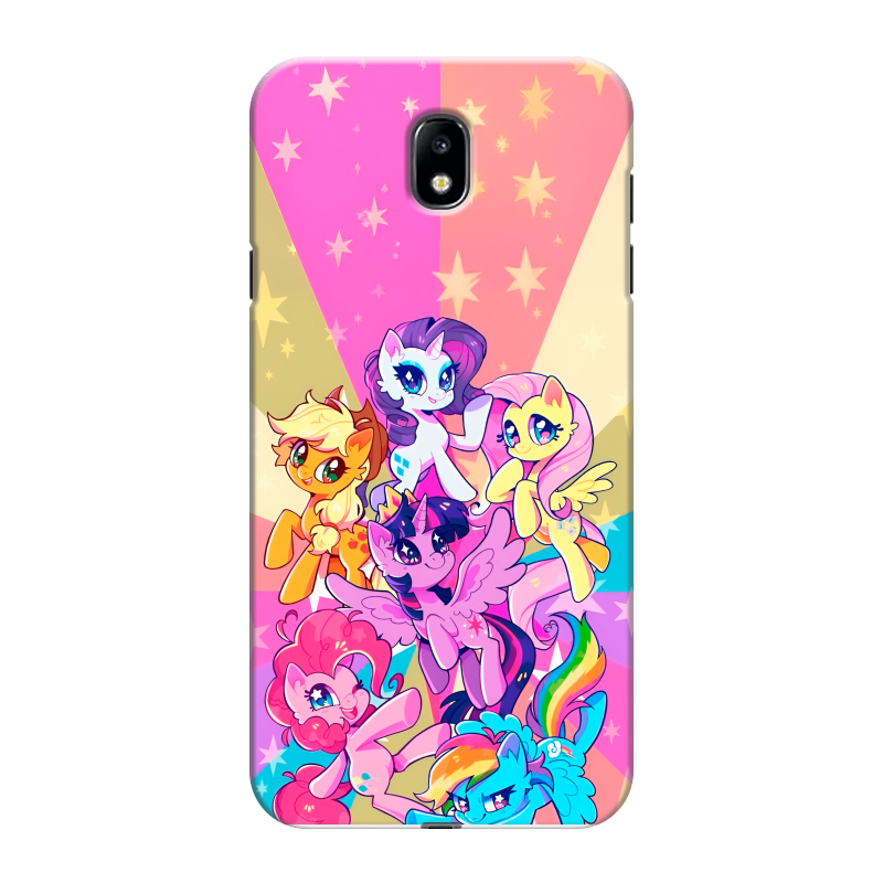 Силиконовый противоударный чехол на Samsung Galaxy J7 (2017) с принтом My little pony Дружба чудо Силиконовый противоударный чехол на Samsung Galaxy J7 (2017) с принтом My little pony Дружба чудо