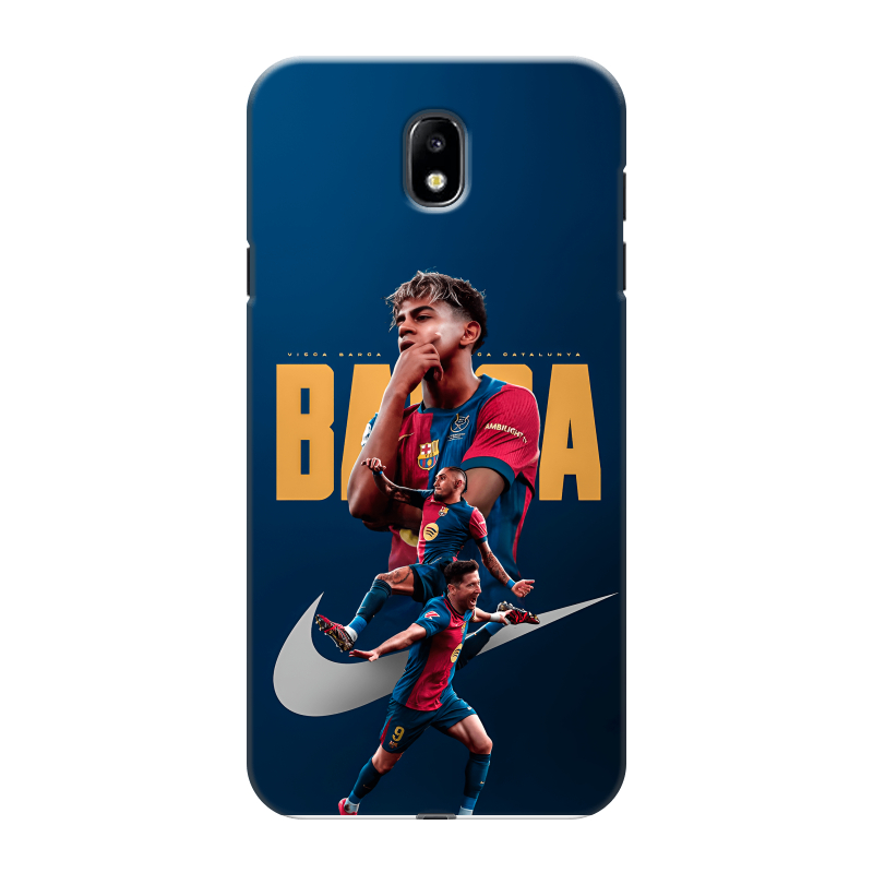 Пластиковый чехол на Samsung Galaxy J7 (2017) с принтом Барселона Barca Yamal Пластиковый чехол на Samsung Galaxy J7 (2017) с принтом Барселона Barca Yamal