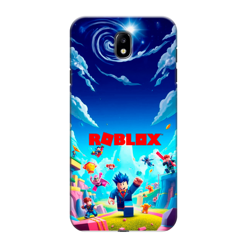 Силиконовый противоударный чехол на Samsung Galaxy J7 (2017) с принтом Roblox Роблокс Силиконовый противоударный чехол на Samsung Galaxy J7 (2017) с принтом Roblox Роблокс