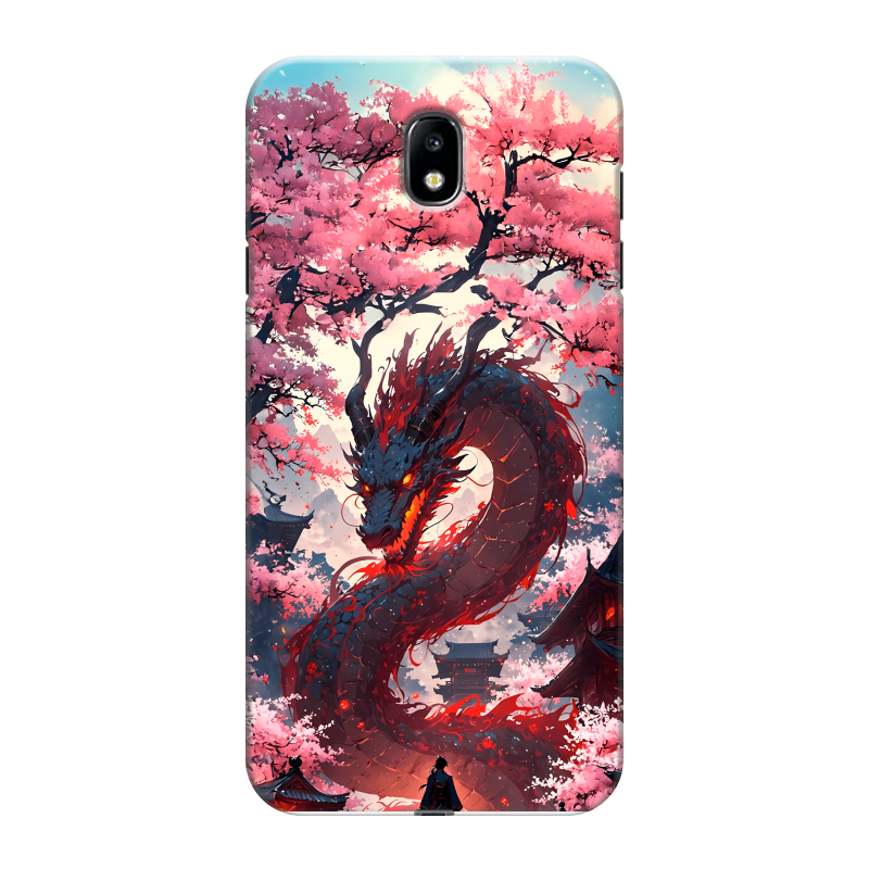 Пластиковый чехол на Samsung Galaxy J7 (2017) с принтом Дракон Японский Пластиковый чехол на Samsung Galaxy J7 (2017) с принтом Дракон Японский