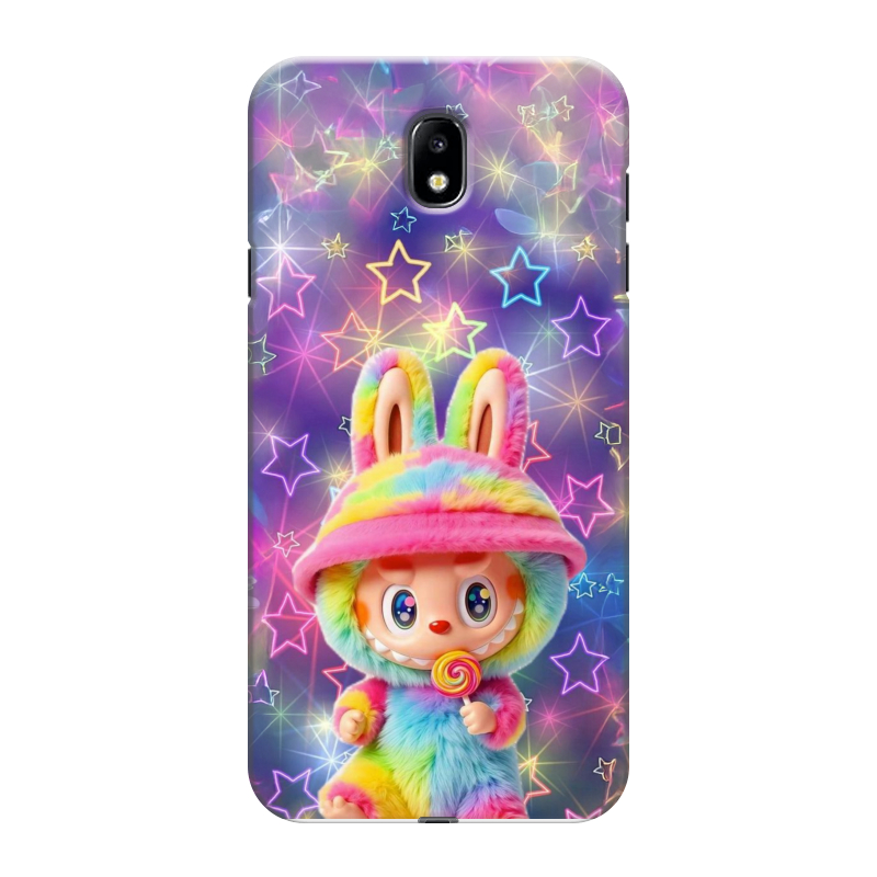 Силиконовый противоударный чехол на Samsung Galaxy J7 (2017) с принтом Labubu Лабубу Силиконовый противоударный чехол на Samsung Galaxy J7 (2017) с принтом Labubu Лабубу