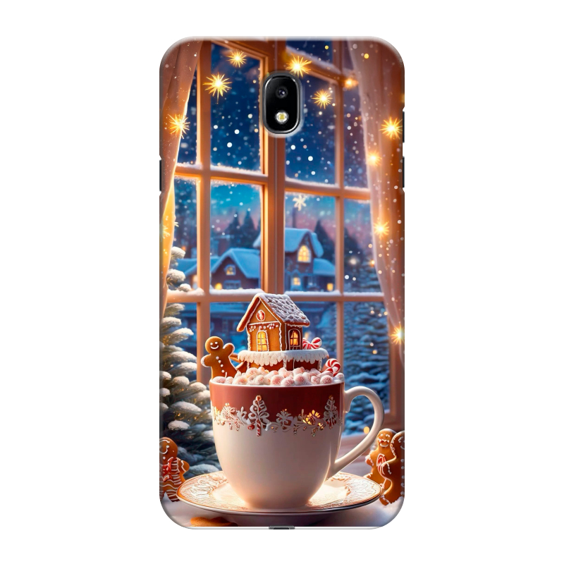 Силиконовый противоударный чехол на Samsung Galaxy J7 (2017) с принтом Новый год Силиконовый противоударный чехол на Samsung Galaxy J7 (2017) с принтом Новый год