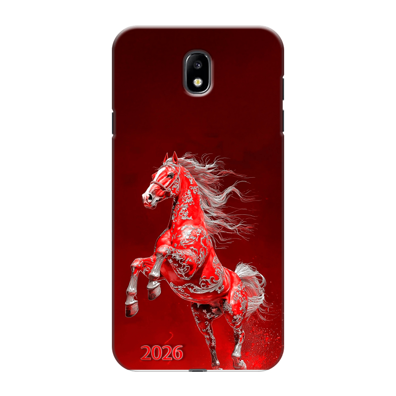 Силиконовый противоударный чехол на Samsung Galaxy J7 (2017) с принтом Новый год Силиконовый противоударный чехол на Samsung Galaxy J7 (2017) с принтом Новый год