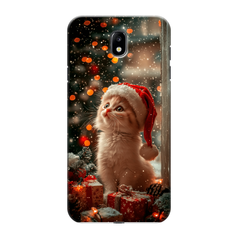 Силиконовый противоударный чехол на Samsung Galaxy J7 (2017) с принтом Новый год Силиконовый противоударный чехол на Samsung Galaxy J7 (2017) с принтом Новый год