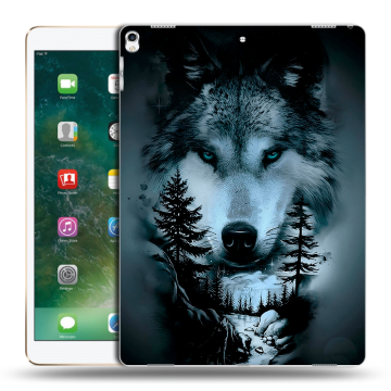 Силиконовый чехол на планшета Ipad Pro 12.9 (2017) с принтом Лесной волк Силиконовый чехол на планшета Ipad Pro 12.9 (2017) с принтом Лесной волк