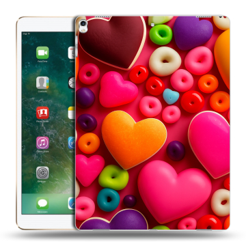 Силиконовый чехол на планшета Ipad Pro 12.9 (2017) с принтом Сердечки