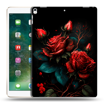 Силиконовый чехол на Ipad Pro 12.9 (2017) с принтом Розы красные