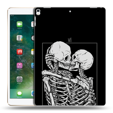 Силиконовый чехол на Ipad Pro 12.9 (2017) с принтом Поцелуй скелетов Силиконовый чехол на Ipad Pro 12.9 (2017) с принтом Поцелуй скелетов