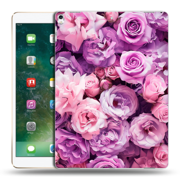 Силиконовый чехол на Ipad Pro 12.9 (2017) с принтом лавандовые розы Силиконовый чехол на Ipad Pro 12.9 (2017) с принтом лавандовые розы