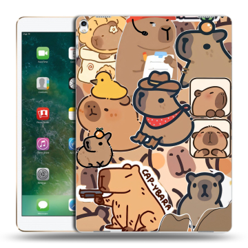 Силиконовый чехол на Ipad Pro 12.9 (2017) с принтом капибара