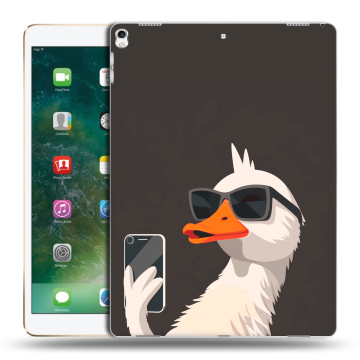 Силиконовый чехол на Ipad Pro 12.9 (2017) с принтом утка в очках Силиконовый чехол на Ipad Pro 12.9 (2017) с принтом утка в очках