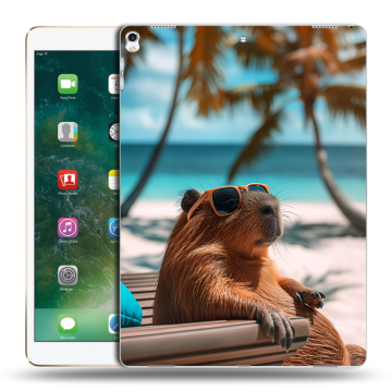 Силиконовый чехол на Ipad Pro 12.9 (2017) с принтом Капибара Силиконовый чехол на Ipad Pro 12.9 (2017) с принтом Капибара