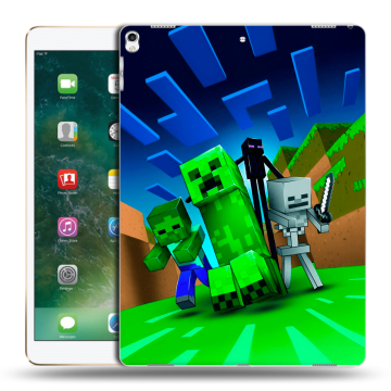 Силиконовый чехол на Ipad Pro 12.9 (2017) с принтом Майнкрафт Силиконовый чехол на Ipad Pro 12.9 (2017) с принтом Майнкрафт