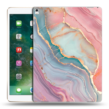Силиконовый чехол на Ipad Pro 12.9 (2017) с принтом розовый мрамор Силиконовый чехол на Ipad Pro 12.9 (2017) с принтом розовый мрамор