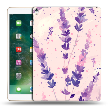 Силиконовый чехол на Ipad Pro 12.9 (2017) с принтом цветы лаванда