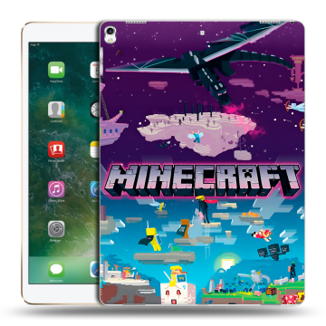 Силиконовый чехол на Ipad Pro 12.9 (2017) с принтом Майнкрафт Minecraft Силиконовый чехол на Ipad Pro 12.9 (2017) с принтом Майнкрафт Minecraft