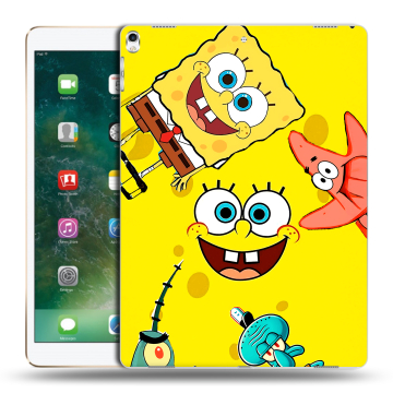 Силиконовый чехол на Ipad Pro 12.9 (2017) с принтом Спанч боб Спанчбоб