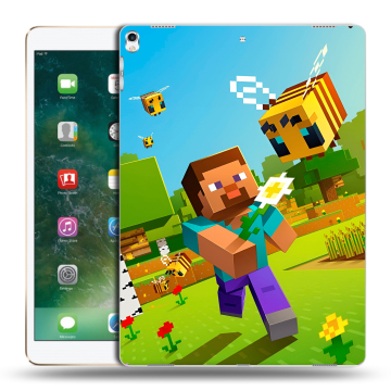 Силиконовый чехол на Ipad Pro 12.9 (2017) с принтом Майнкрафт Minecraft