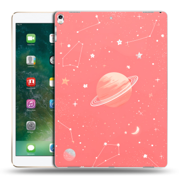 Силиконовый чехол на Ipad Pro 12.9 (2017) с принтом Розовый космос Силиконовый чехол на Ipad Pro 12.9 (2017) с принтом Розовый космос