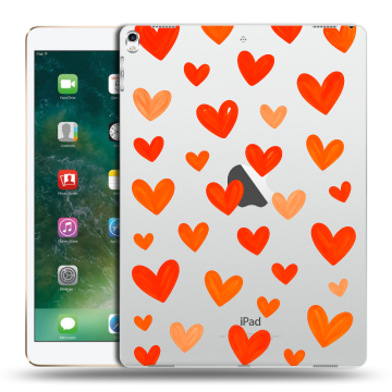Силиконовый чехол на Ipad Pro 12.9 (2017) с принтом Сердечки Силиконовый чехол на Ipad Pro 12.9 (2017) с принтом Сердечки