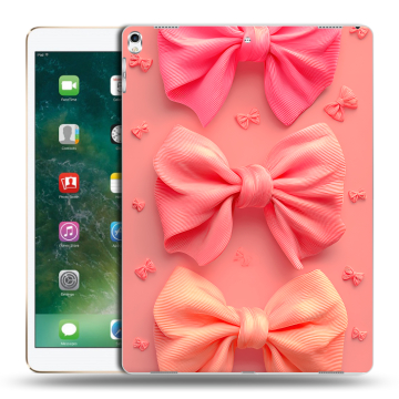 Силиконовый чехол на Ipad Pro 12.9 (2017) с принтом Розовые бантики Силиконовый чехол на Ipad Pro 12.9 (2017) с принтом Розовые бантики