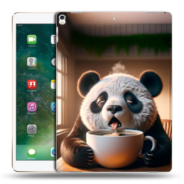 Силиконовый чехол на Ipad Pro 12.9 (2017) с принтом смешная панда Силиконовый чехол на Ipad Pro 12.9 (2017) с принтом смешная панда