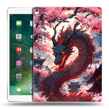Силиконовый чехол на Ipad Pro 12.9 (2017) с принтом Дракон Японский