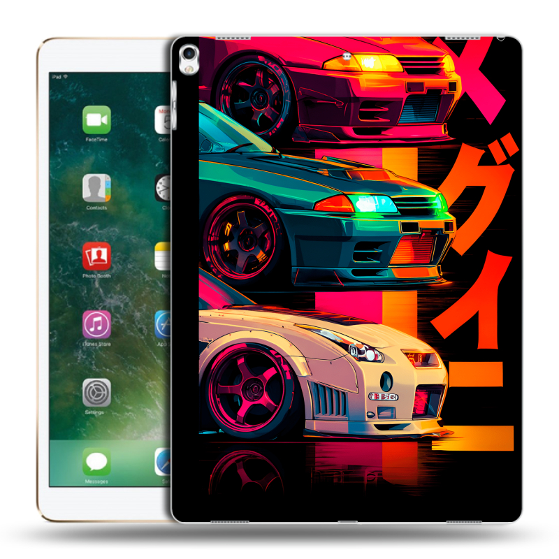 Силиконовый чехол на Ipad Pro 12.9 (2017) с принтом Гоночные машины Силиконовый чехол на Ipad Pro 12.9 (2017) с принтом Гоночные машины