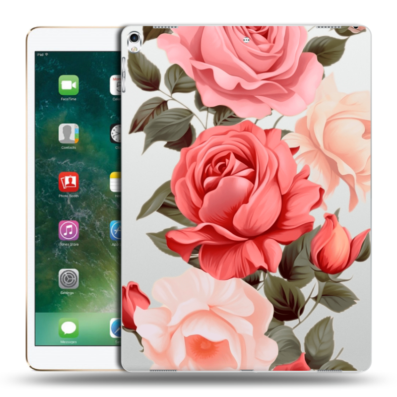 Силиконовый чехол на Ipad Pro 12.9 (2017) с принтом Розы Силиконовый чехол на Ipad Pro 12.9 (2017) с принтом Розы
