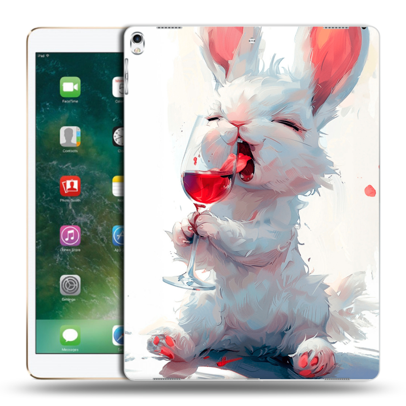 Силиконовый чехол на Ipad Pro 12.9 (2017) с принтом кролик зайчик Силиконовый чехол на Ipad Pro 12.9 (2017) с принтом кролик зайчик