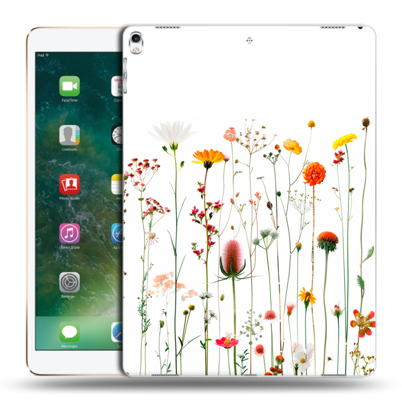 Силиконовый чехол на Ipad Pro 12.9 (2017) с принтом цветы Силиконовый чехол на Ipad Pro 12.9 (2017) с принтом цветы