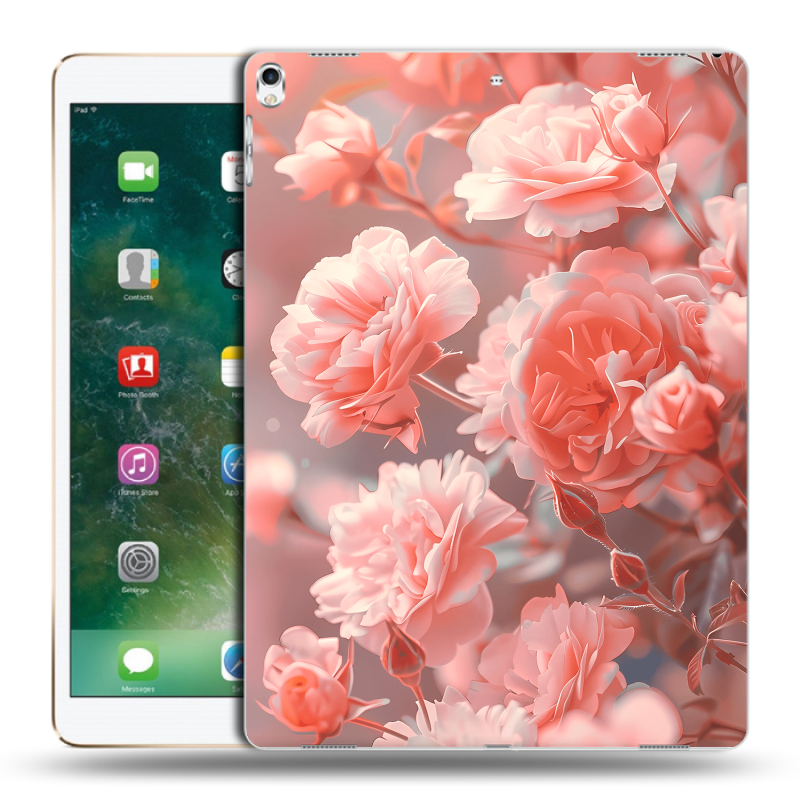 Силиконовый чехол на Ipad Pro 12.9 (2017) с принтом Розы цветы Силиконовый чехол на Ipad Pro 12.9 (2017) с принтом Розы цветы