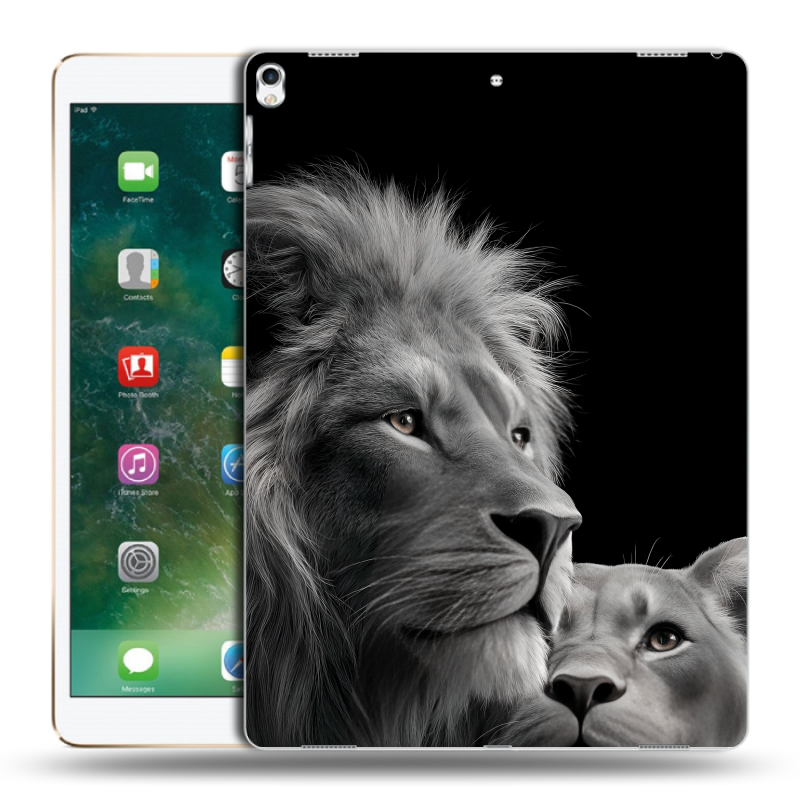 Силиконовый чехол на Ipad Pro 12.9 (2017) с принтом Лев кошки Силиконовый чехол на Ipad Pro 12.9 (2017) с принтом Лев кошки