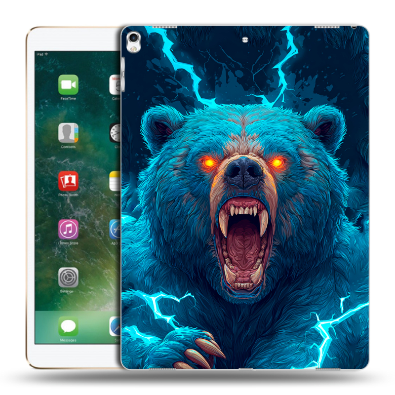 Силиконовый чехол на Ipad Pro 12.9 (2017) с принтом Медведь Силиконовый чехол на Ipad Pro 12.9 (2017) с принтом Медведь