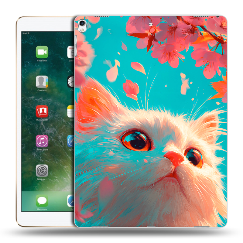 Силиконовый чехол на Ipad Pro 12.9 (2017) с принтом Красивый кот Силиконовый чехол на Ipad Pro 12.9 (2017) с принтом Красивый кот