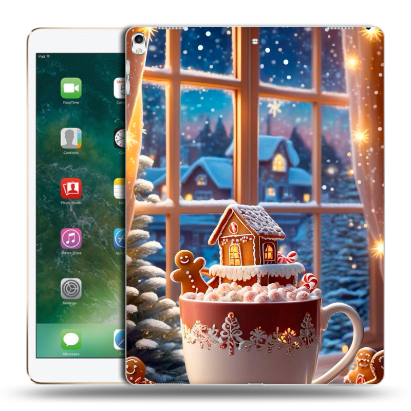 Силиконовый чехол на Ipad Pro 12.9 (2017) с принтом Новый год Силиконовый чехол на Ipad Pro 12.9 (2017) с принтом Новый год