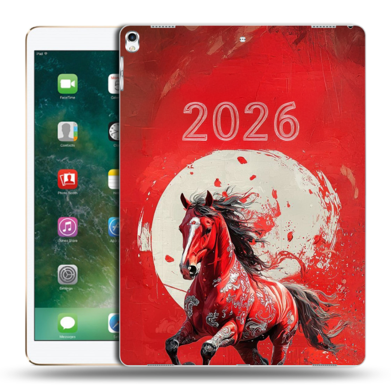 Силиконовый чехол на Ipad Pro 12.9 (2017) с принтом Новый год Силиконовый чехол на Ipad Pro 12.9 (2017) с принтом Новый год
