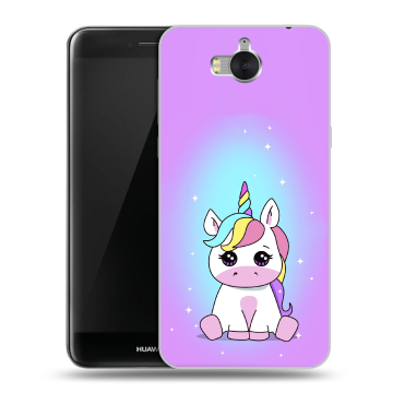 Силиконовый чехол на Huawei Y5 (2017) с принтом Единорог Силиконовый чехол на Huawei Y5 (2017) с принтом Единорог